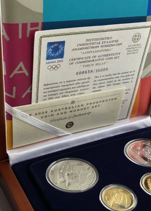 Greece coins set 2004 - Olympics
Au, Ag. ... 