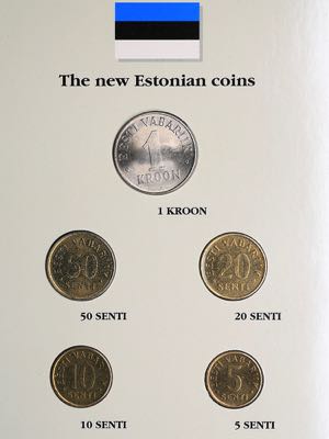 Estonian coins set 1992
UNC