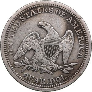 USA quarter dollar 1854
6.14 g. VF/VF