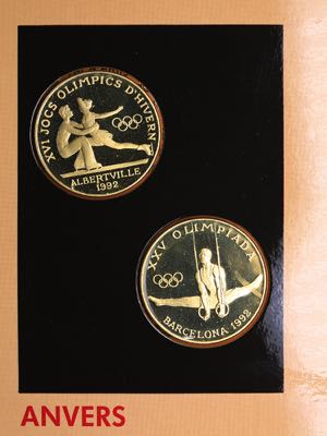 Andorra coins set 1988 - Olympics 20 dinar x2