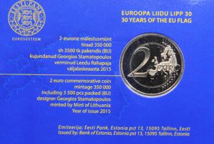 Estonia 2 euro 2015 30 years of the EU ... 