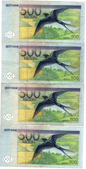 Estonia 500 krooni 1996 (5)
Various series ... 