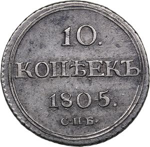 Russia 10 kopeks 1805 ... 
