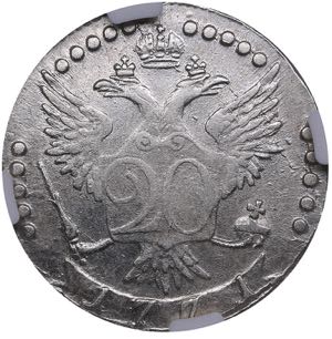 Russia 20 kopecks 1771 СПБ - Catherine II ... 