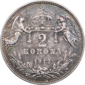 Hungary 2 korona 1912
9.98 g. VF/VF