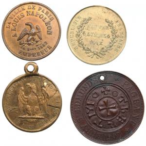 Small collection of Medals, Tokens (4) ... 