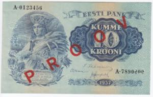 Estonia 10 Krooni 1937 - ... 