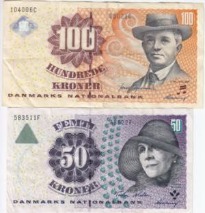 Denmark 100 & 50 Kroner ... 