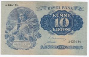 Estonia 10 Krooni 1928 ... 