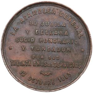 Argentina Medal 1883 14.23g. 34mm. VF/VF.