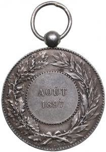 France medal Aout 1897 10.93g. 27mm. AU/AU.