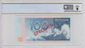 Estonia 100 Krooni 1991 - Specimen - PCGS 67 ... 