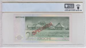Estonia 25 Krooni 1991 - Specimen - PCGS 66 ... 