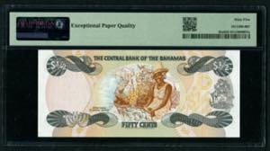 Bahamas 1/2 Dollar 1974 (ND 1984) - PMG 65 ... 