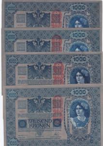 Austria 1000 Kronen 1919 (4) AU. Pick 59