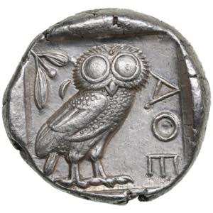 Attica, Athens AR Tetradrachm circa 454-404 ... 