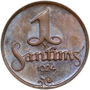 Latvia 1 Santims 1924 ... 