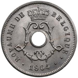 Belgium 5 Centimes 1904 ... 