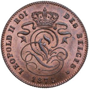 Belgium 2 Centimes 1875 ... 