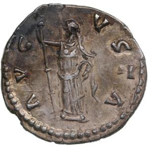 Roman Empire AR Denarius - Diva Faustina I ... 