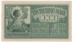 Germany, Lithuania, Kowno (Kaunas) 1000 Mark ... 
