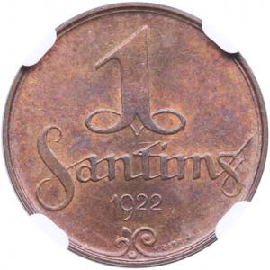 Latvia 1 Santims 1922 - ... 