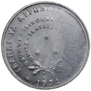 Burundi 5 Francs 1971 - ... 