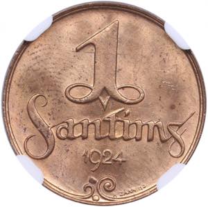 Latvia 1 Santims 1924 - ... 
