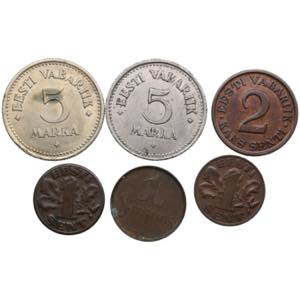 Group of coins: Estonia, ... 