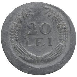 Romania 20 Lei 1942 - Mint error 6.02g. ... 