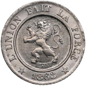 Belgium 10 Centimes 1863 ... 