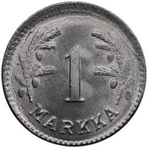 Finland 1 Markka 1947 - Mint error 3.46g. ... 