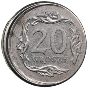 Poland 20 Groszy 2008 - Mint error 3.18g. ... 