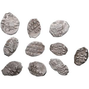 Collection of Russia Silver Wire Kopecks - ... 