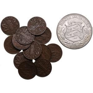 Lot of coins: Estonia 2 Krooni 1930 & 1 ... 