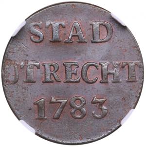 Netherlands, Utrecht Duit 1783 - NGC MS 62 ... 