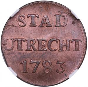 Netherlands, Utrecht Duit 1783 - NGC MS 65 ... 