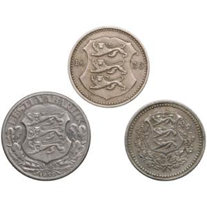 Group of coins: Estonia 1928-1936 (3) ... 