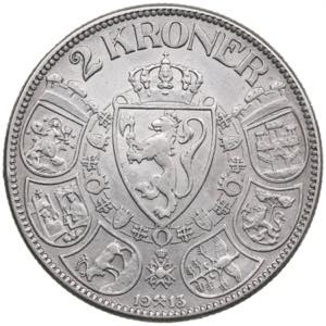 Norway 2 Kroner 1913 - Haakon VII ... 