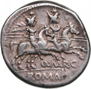Roman Republic AR Denarius - Quintus Marcius ... 