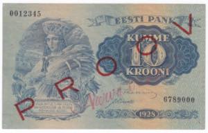 Estonia 10 Krooni 1928 - ... 