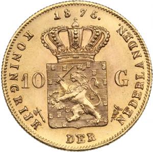 Netherlands 10 Gulden 1875 - Wilhelm III ... 