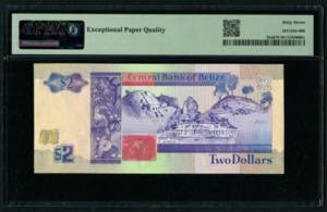 Belize 2 Dollars 1990 - PMG 67 EPQ Superb ... 