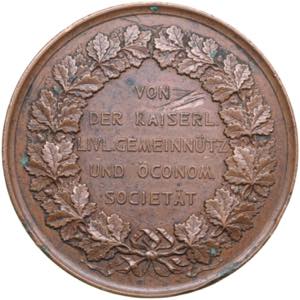 Estonia, Livonia medal Imperial Livonian ... 