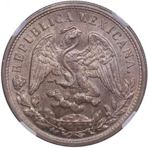 Mexico 1 Peso 1898 MO-AM - Restrike - NGC MS ... 