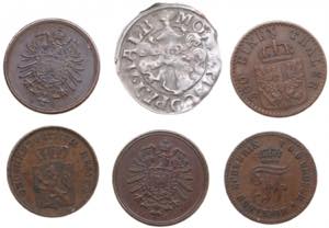 Small group of coins: Germany (6) Various ... 