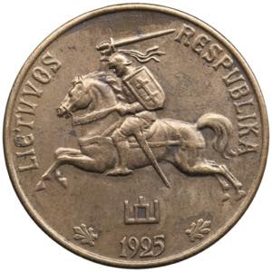 Lithuania 20 Centu 1925 4.03g. UNC/AU. Some ... 