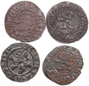 Small lot of coins: Courland Schlling 1576, ... 
