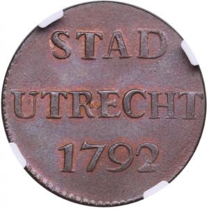 Netherlands, Utrecht Duit 1792 - NGC MS 64 ... 