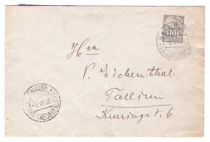 ESTONIA envelope 1928 - Special cancel III ... 